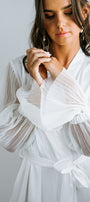 Pleated Sleeve Robe | Bridal Robe | Bridal Robes Australia