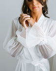 Pleated Sleeve Robe | Bridal Robe | Bridal Robes Australia