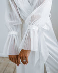 Pleated Sleeve Robe | Bridal Robe | Bridal Robes Australia