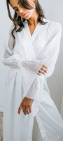 Pleated Sleeve Robe | Bridal Robe | Bridal Robes Australia
