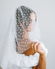 White Hearts Midi Veil