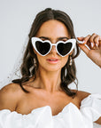 Bride Heart Sunglasses | Wedding Heart Glasses | Miss Poppy Design