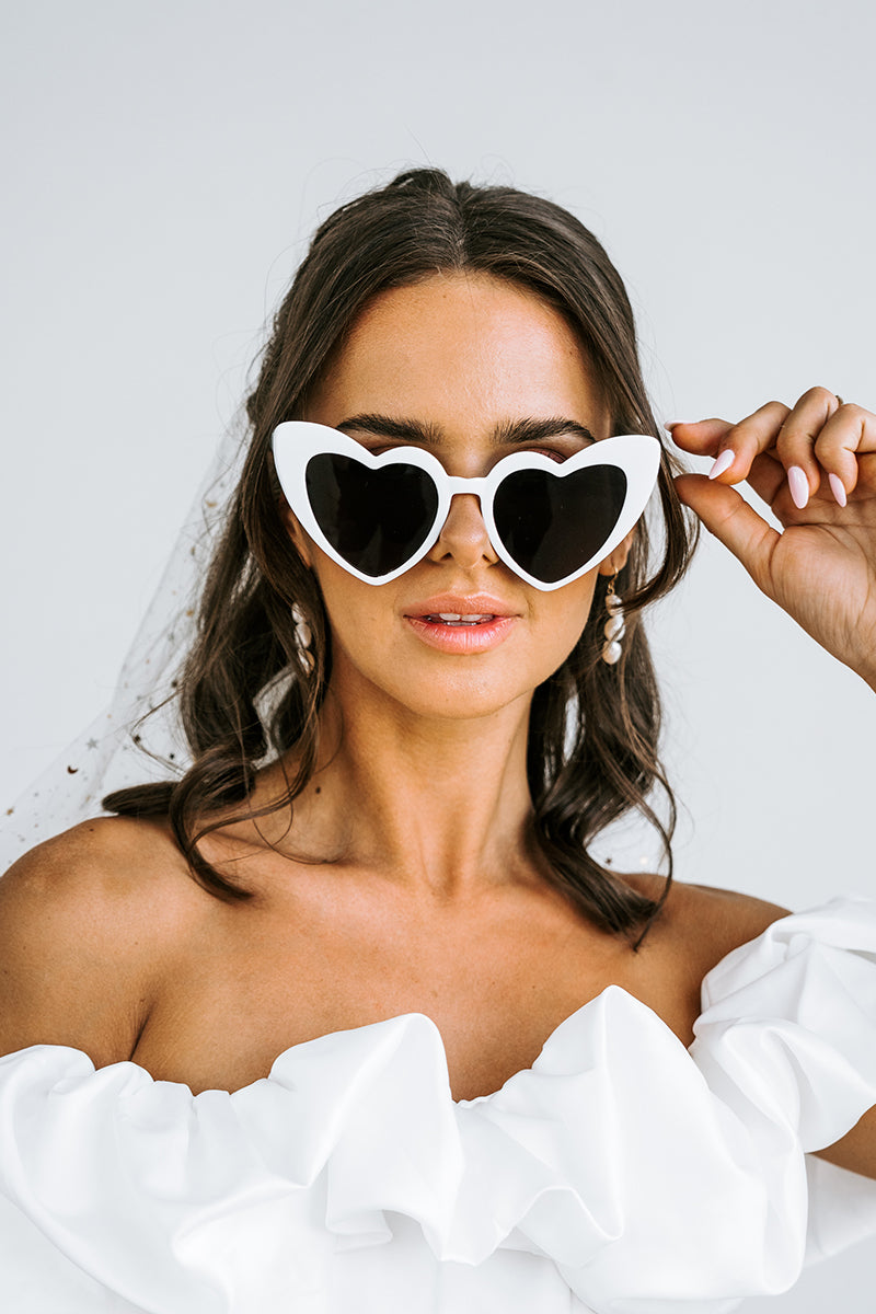 Bride Heart Sunglasses | Wedding Heart Glasses | Miss Poppy Design