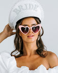 Pink Heart Sunglasses | Bride Sunglasses | Miss poppy Design