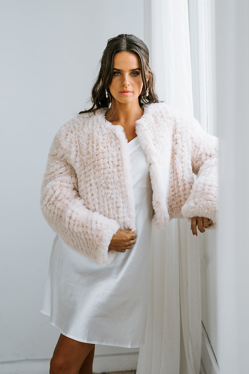 Harlow Faux Fur Jacket | White