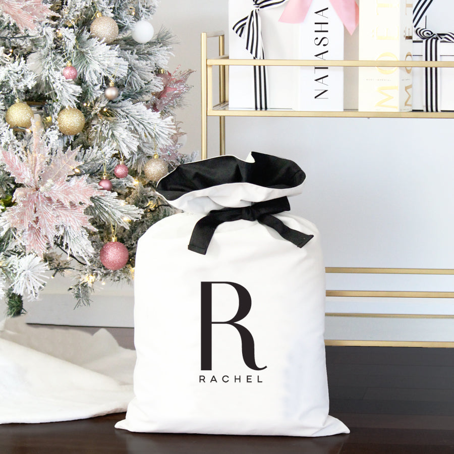 Luxe Personalised Christmas Sack- Name and Initial
