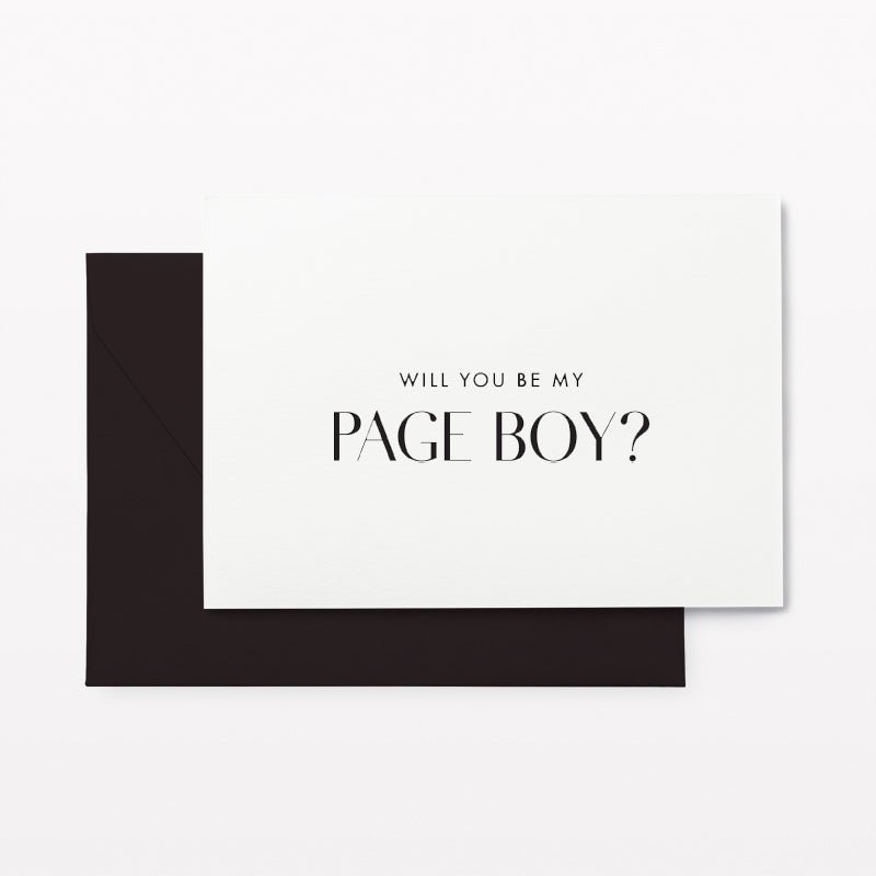 Be my Page Boy Card