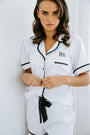 White Satin Bridesmaid Pyjamas | Bridesmaid PJ Set