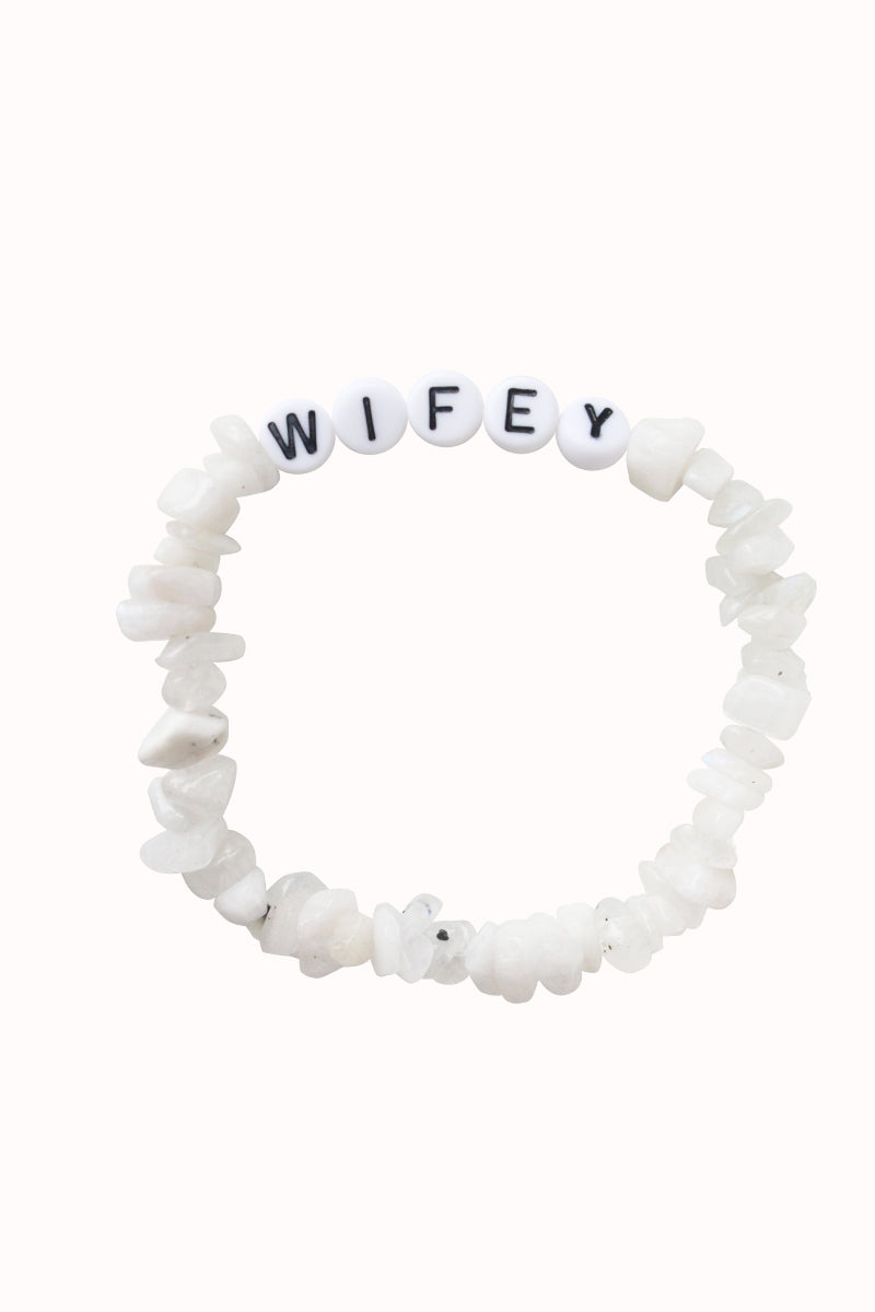 Wifey Moonstone Bracelet