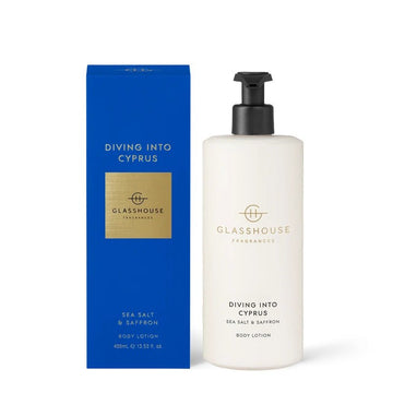 Glasshouse Fragrances Diving into Cyprus Body Lotion