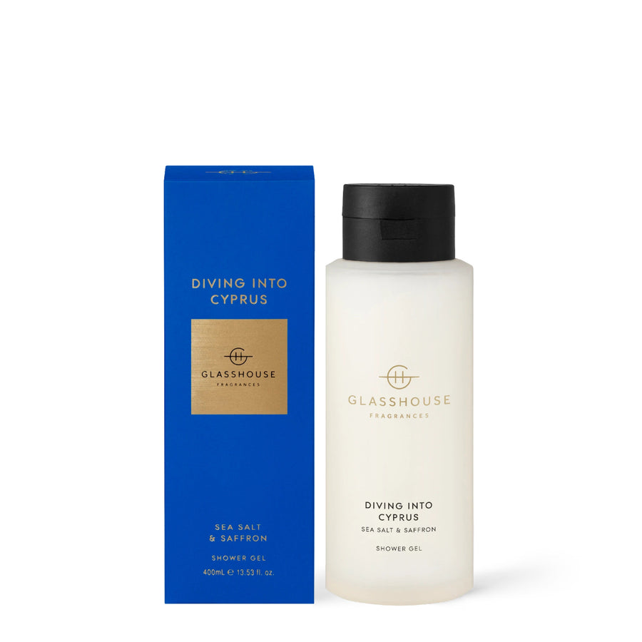 Glasshouse Fragrances Diving into Cyprus Shower Gel